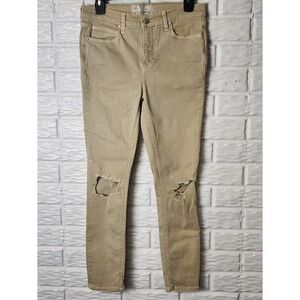 FREE PEOPLE pants Women's size 28R Ripped Beige